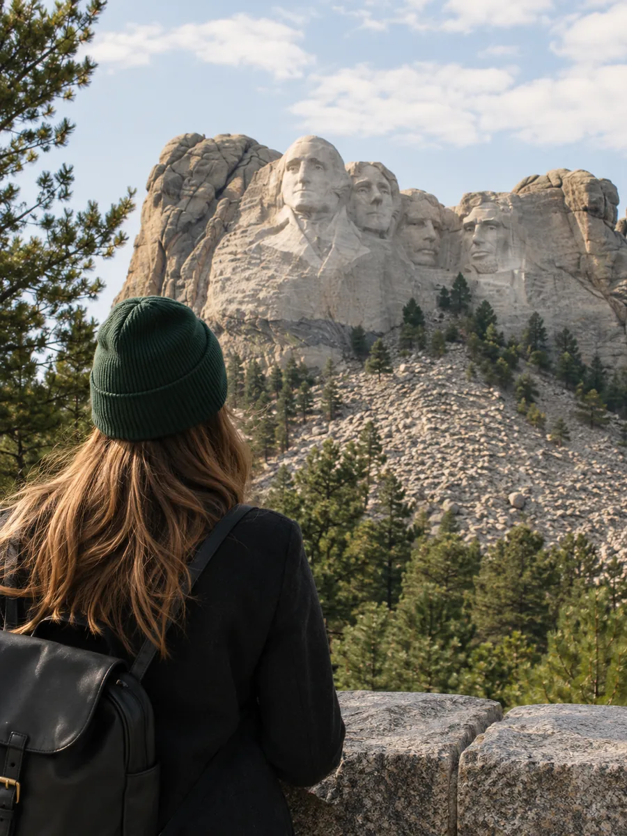 Vista en el Monumento Nacional Monte Rushmore